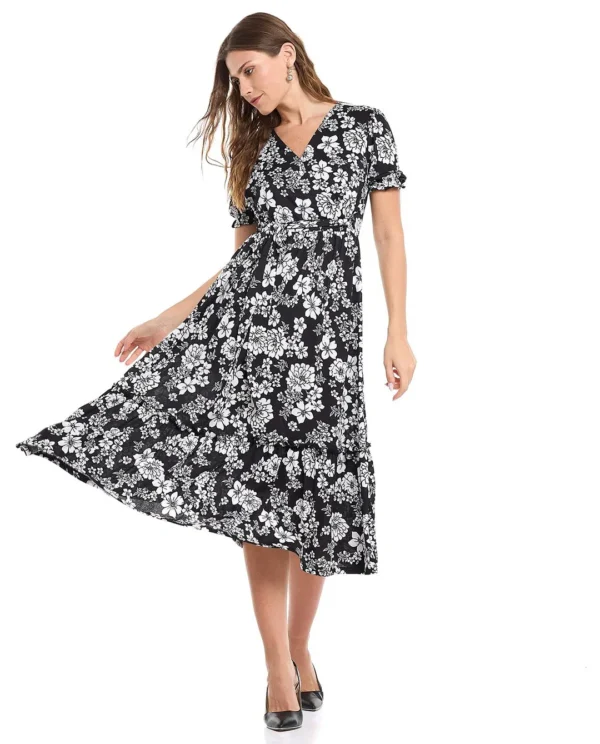 Floral Print A-Line Dress