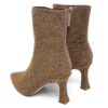 Stone Embellished Heel Ankle Boots