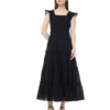 Solid Sleeveless Tiered Dress