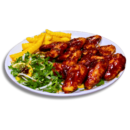 Grilled wings meal