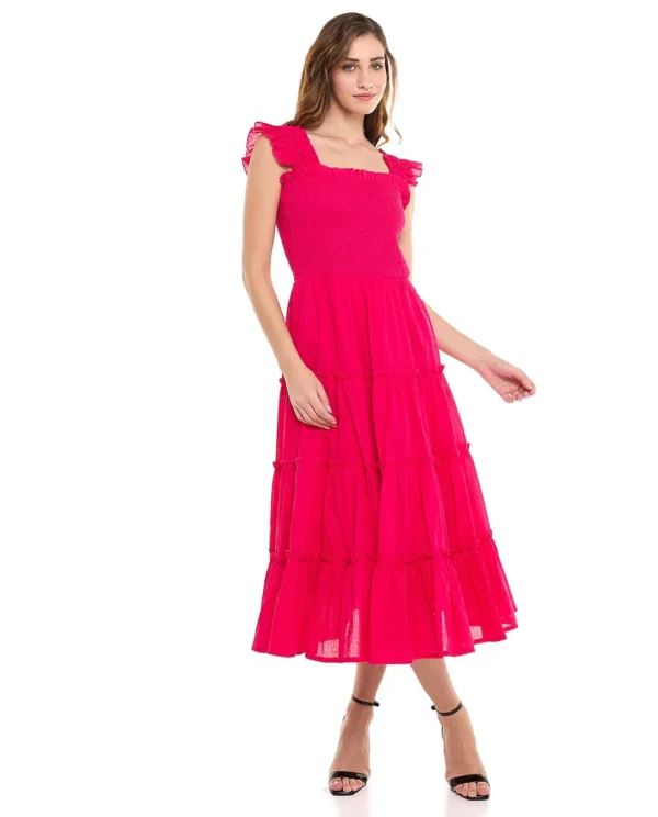 Solid Sleeveless Tiered Dress
