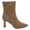 Stone Embellished Heel Ankle Boots