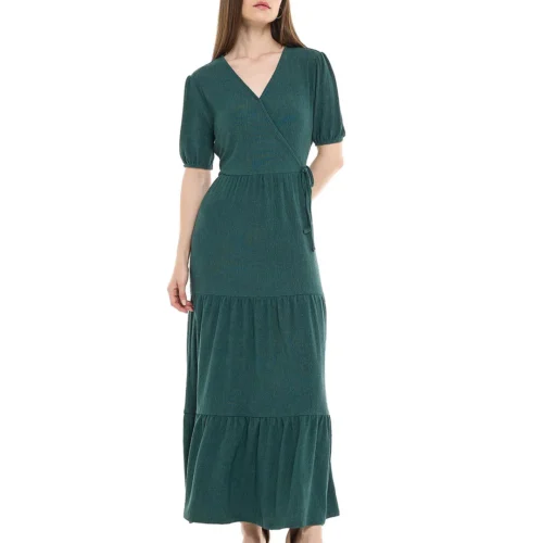 Solid Tiered Dress